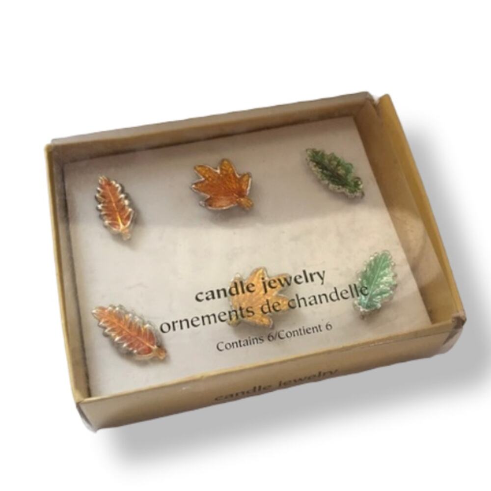 Pier One Fall Leaves Candle Jewelry Decoration NEW